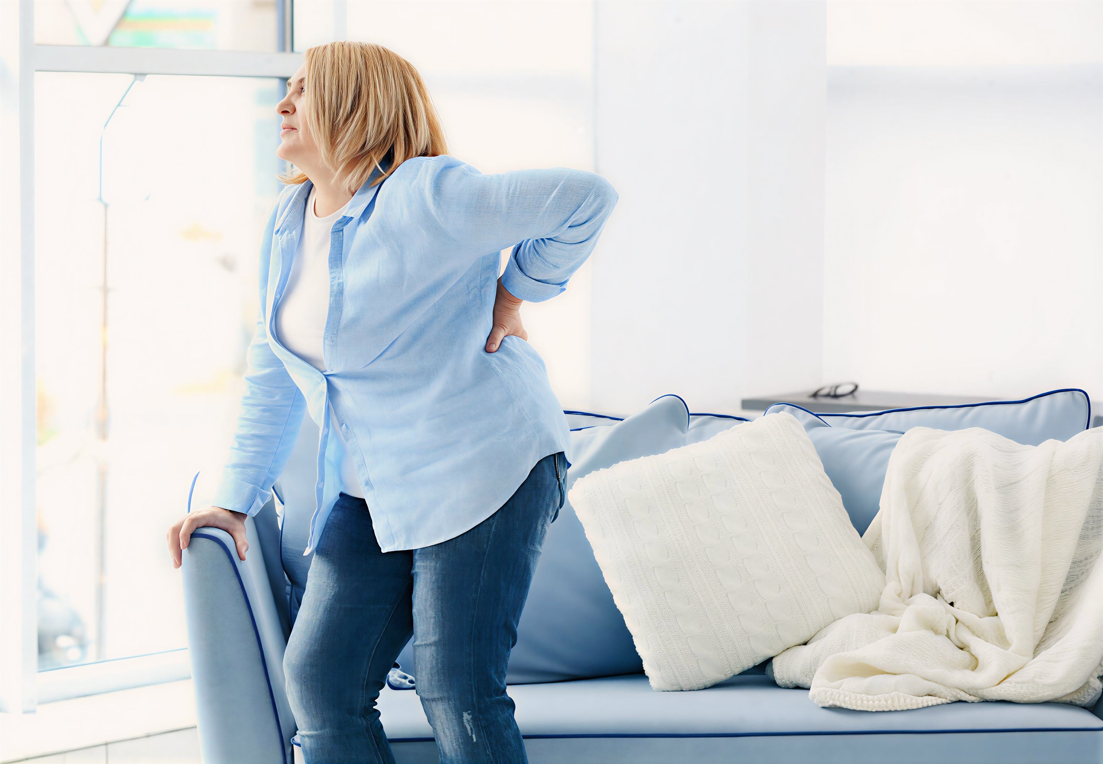 A person dealing with chronic hip pain.