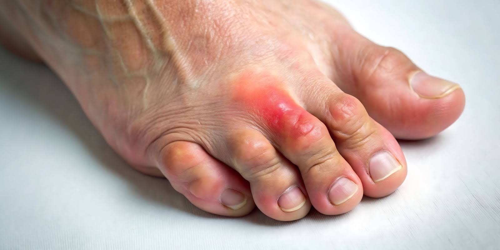 Gout on a foot.